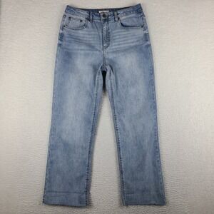 OAT New York Jeans Womens 10/30 Blue Relaxed Straight Leg Light Wash Denim P0116